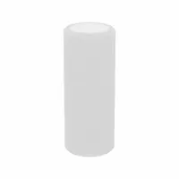This general purpose plastic sleeve bearing is made of off-white nylon. It has a 3/8 in bore, 1/2 in OD, and 1 1/4 in overall length. Suitable for low-speed, light-load applications such as conveyors, packaging equipment, and agricultural machinery. Sold in a pack of 15