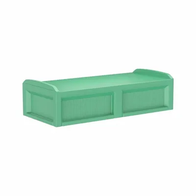 CORTECH Institutional Bed: Green, 80 in Overall Lg, 36 in Overall Wd, 21 in Overall Ht - No Storage Bed Frames