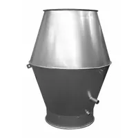 Jet Cap: Stainless Steel, For 12 in Duct Dia, 12 in Inlet Dia, 22 ga Material Thick, Stainless Steel (MPN 8010004552)