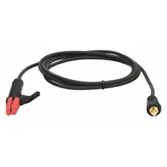 LINCOLN ELECTRIC stick electrode holder and cable kit with #4/0 wire gauge and 12 1/2 ft length. Features Twist Mate cable connection type for secure attachment. Used for SMAW (stick) welding to connect the welding machine to the electrode for arc welding applications.