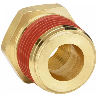 PARKER Metal Pipe Straight: Straight, 3/4 in x 3/8 in - Threaded High-Pressure Pipe Fittings with Sealant