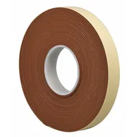 TAPECASE Foam Tape: Continuous Roll, 1/2 in Roll Wd, 10 yd Overall Roll Lg, 62.5 mil Thick, Closed