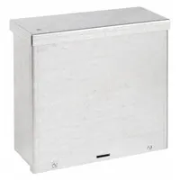 WIEGMANN Enclosure: Steel, 10 in x 10 in x 4 in, 3R, Solid Cover, Screw On, Included, Galvanized (MPN RSC101004G)