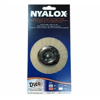 DICO Abrasive Wheel Brush: Nylon, 3" Dia x 3/8" Wd, Shank, 0.022" Fill (MPN 7200091)