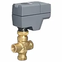 This fail-safe zone valve actuator from Siemens is designed for use with MT series valves. It operates on 24V AC power and features normally closed valve action. The actuator is suitable for controlling fluid flow in HVAC and industrial piping systems, providing reliable operation in building automation, heating, and cooling applications.