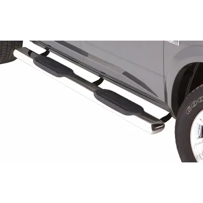LUND Nerf Bars: Oval, 87 in Overall Lg, 6 in Overall Wd, 6 in Overall Ht, Chrome - Oval Nerf Bars