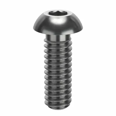 FOREVERBOLT Socket Head Cap Screw: 1/4"-20 Thread Size, 3/4 in Lg, Button, NL-19, Stainless Steel - Button Head Socket Cap Screws