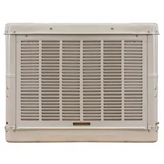 This multiple-inlet ducted evaporative cooler is designed for residential installations, providing cooling for open-plan areas. It operates on 115V AC and includes a factory-installed drive package. Dimensions are 30 1/2 in x 41 1/4 in x 41 1/4 in.