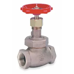 Bronze straight-body globe valve with rising stem for general service. Z-body design with NPT threaded ends. Suitable for on-off and throttling applications in gas, oil, steam, and water systems.