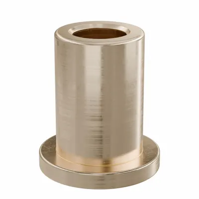 OILITE Flanged Sleeve Bearing: Bronze, SAE 841, 6 mm Bore, 10 mm OD, 16 mm Lg - Lubricated General Purpose Metallic Flanged Sleeve Bearings