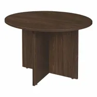 REGENCY Conference Table: Round, Laminate/Melamine, Neo Walnut, 29 in Overall Ht, 42 in Overall Dia (MPN LCTR42NW)