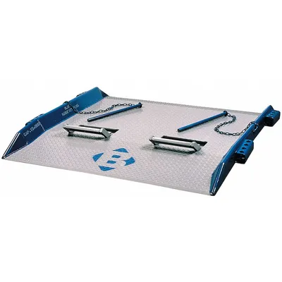 BLUFF Steel Diamond Treadplate Dock Board, 84 in L x 72 in W, 15,000 lb Capacity - Dock Boards