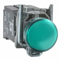 SCHNEIDER ELECTRIC Pilot Light: 22 mm Panel Mounting Size, Green, Incandescent, XB4 Series (MPN XB4BV33)