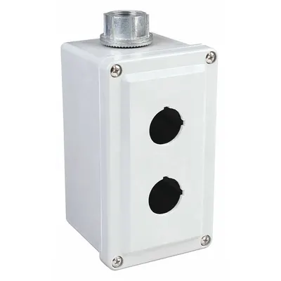 SCHNEIDER ELECTRIC Push Button Enclosure: 30mm, 2 Holes, Non-Metallic - Enclosures for 30mm Operators