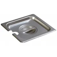 CARLISLE Pan Cover: Sixth Size, Rectangular, 24 ga Gauge, 6 7/8 in Overall Lg, 6 1/4 in Overall Wd (MPN 607160CS)