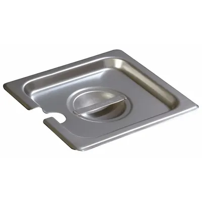 CARLISLE Pan Cover: Sixth Size, Rectangular, 24 ga Gauge, 6 7/8 in Overall Lg - Steam Table Pan Covers