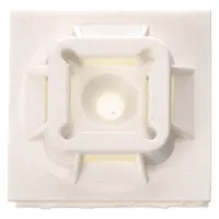 PANDUIT Cable Tie Mounting Base: 0.25 in Slot Wd, 0.06 in Slot Ht, White, 1 in Wd, 100 PK (MPN SGABM25-A-C)