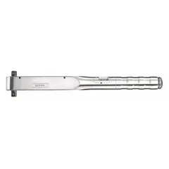 Ratcheting micrometer torque wrench with 3/8 in square drive. Torque range 8 N-m to 40 N-m. Tether capable for work-at-height applications. Used for precise tightening of fasteners in assembly, maintenance, and repair tasks.