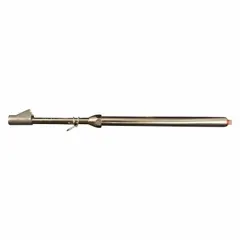 Pencil-type tire pressure gauge with a 13-inch overall length and 2 psi pressure increments. Suitable for measuring tire pressure on vehicles, trailers, and equipment, including dual rear wheels.