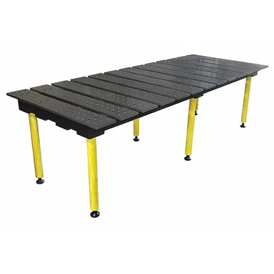 BUILDPRO Welding Table: 36.5 in Ht, 46 in Dp, 78 in Wd, 4,400 lb Wt Capacity - Fixed-Height Modular Welding Tables