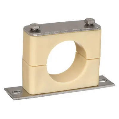 BEHRINGER PIPE SYSTEMS Beta Clamp: Smooth Bore, 316 Stainless Steel Clamp, Santoprene Cushion (MPN BSBX6150-SP) - Smooth-Core Beta Clamps