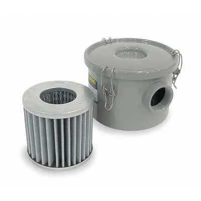 SOLBERG Vacuum Filter: 5 micron Rating, 99% Efficiency, 7 5/16 in Outside Dia - L-Style Vacuum Pump Inlet Filters
