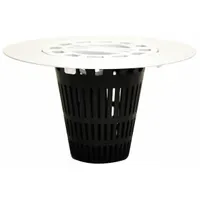 DANCO Cover: Plastic/Stainless Steel, Matte, 4 1/4 in Overall Dia, 2 1/2 in Overall Ht, Snap-In (MPN 9D00010533)