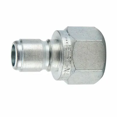 PARKER Non-Valved Nipple: 1/4 in, Steel, 6 gpm Max. Flow Rate, 1/4"-18 Thread Size - ST Series Hydraulic Quick-Connect Coupling Plugs