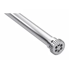 This dispersing tool is designed for use with IKA model 0004234501. It is used for mixing, emulsifying, and dispersing solids into liquids in laboratory and industrial processes, enabling particle size reduction and homogenization.