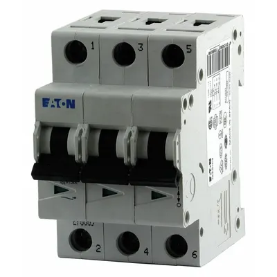 EATON FAZ-D63/3 D-Curve 3-Pole UL1077 Supplementary Protector - D-Curve, 3-Pole UL1077 DIN Rail-Mount Supplementary Protectors