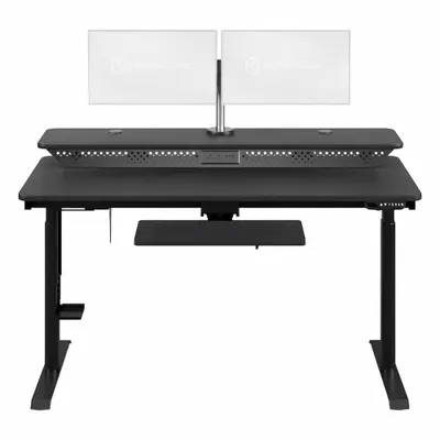 VERSADESK Electric Adjustable-Height Desk, 72 x 30 in, Black Laminate/Wood/Steel - Electric Adjustable-Height Desks
