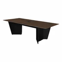 REGENCY Conference Table: Rectangle, Laminate/Melamine, Neo Walnut, 96 in Overall Lg, PVC, 8 Seats (MPN ACT9648NWBK)