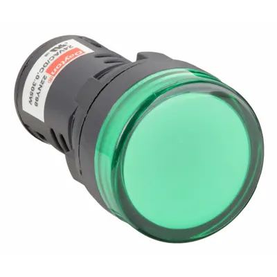 Dayton Raised Panel Light: 22 mm Panel Mounting Hole Dia, LED - LED Indicator Pilot Lights