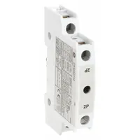 Auxiliary contact block for use with CR463 series lighting contactors. Provides two normally open and two normally closed contacts for control circuit signaling and interlocking in industrial lighting and power distribution systems