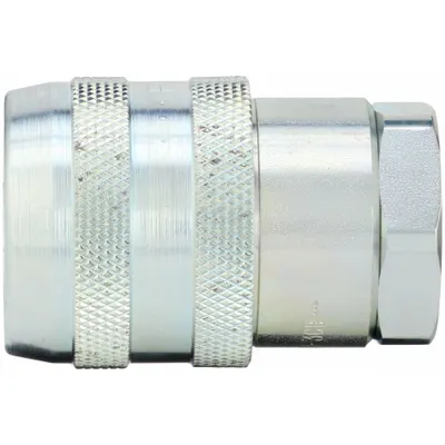 Parker Hydraulic Quick Connect Hose Coupling: 1/2 in Coupling Size, Steel, Nitrile - 71 Series Hydraulic Quick-Connect Coupling Bodies
