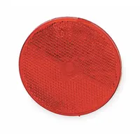 Reflector: Round, Red, 3 5/16 in Overall Lg, 3 5/16 in Overall Wd (MPN 40152)