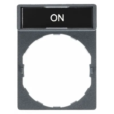 SCHNEIDER ZBY2311 Legend Plate, Rectangular, 1 5/8 in H x 1 3/16 in W - Push-Button Rings & Plates