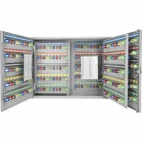 Key Cabinet: 400 Key Capacity, Single Key Lock, Steel, Gray, 21 3/4 in Ht, 25 1/4 in Wd, 5 3/4 in Dp (MPN CB12490)