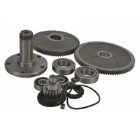 Motor gear kit for Dayton brand 2LEB4 model. Includes gear components for motor maintenance or replacement in material handling equipment such as conveyors and hoists. Manufacturer part number MH2LEB430G