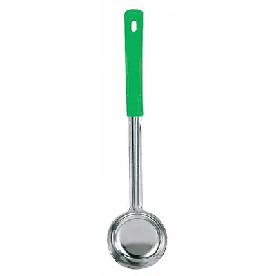 CRESTWARE Portion Controller: 4 oz Capacity, Stainless Steel, Solid, Green - Portion Control Spoons