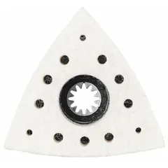 This Starlock-mounted sanding pad is designed for polishing applications with oscillating tools. It is a non-vacuum pad, 3 3/16 inches wide, and sold as a 2-pack. Suitable for surface finishing and light material removal in industrial maintenance and metalworking.