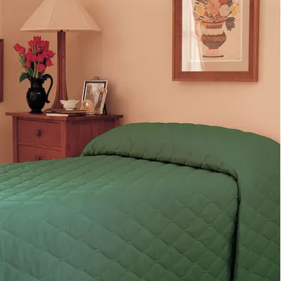 MARTEX Bedspread: Twin Fits Mattress Size, 110 in Overall Lg, 81 in Overall Wd - Bedspreads