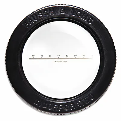 BAUSCH & LOMB Inch Measuring Scale: Linear Measurement, 3/4 in Range - Magnifier Measuring Scales