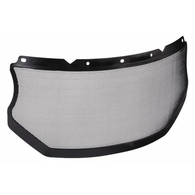 MSA Face Shield Visor: 17 in Overall Wd, 8 in Overall Ht, Gray - Ventilated Mesh Replacement Visors