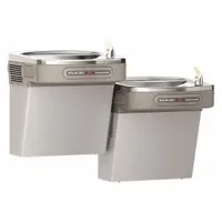 ELKAY Bi-Level Drinking Fountain: On-Wall, 25 5/16 in Ht, Sensor, 8 gph @ 50°F, Gray (MPN LZOOSTL8LC)