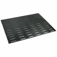 Antifatigue Mat: Antimicrobial, 2 ft x 3 ft, 3/8 in Thick, Raised Nubs, Black, Nitrile Rubber (MPN 755S0023BL)