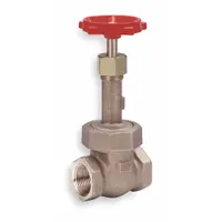 MILWAUKEE VALVE Gate Valve: 2 in, Bronze, Rising, FNPT x FNPT, 400 psi Max. Pressure (CWP), Wheel (MPN 1153 2")