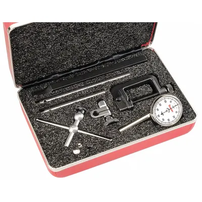 STARRETT Back Plunger Dial Indicator Kit: 0 in to 0.2 in, Inch, Back Plunger - Balanced Reading Back-Plunger Dial Indicators