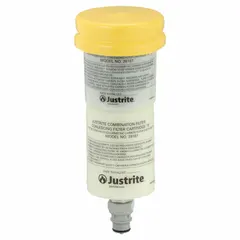 This plastic coalescing/carbon filter is designed for use with HPLC disposal cans to capture solvent vapors and particulates. It is compatible with Justrite models 1YNJ5, 1YNK2, 1YNK3, 1YNK4, and 1YNK5, as well as manufacturer part number PP12752.