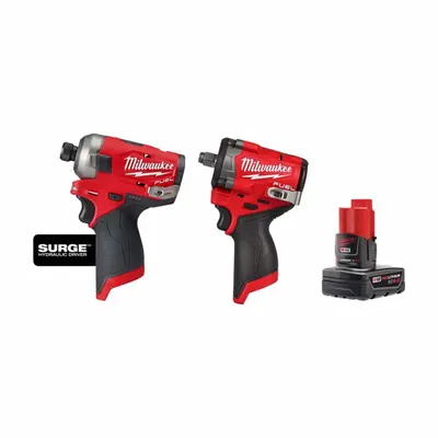 MILWAUKEE M12 FUEL 2-Tool Combo Kit (2551-20, 2563-20, 48-11-2460) - Milwaukee 12V Cordless Tool Combination Kits